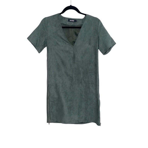 Green Missguided Suede Dress, 4 - Picture 12 of 13